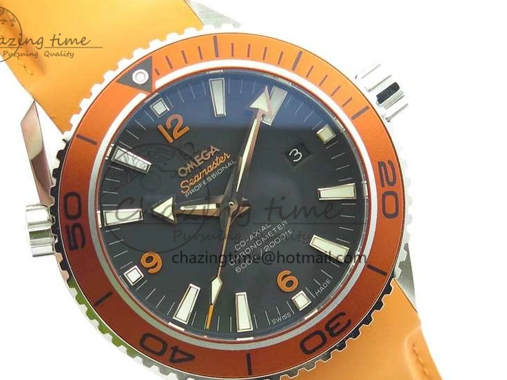 0217 UrbanStyle Planet Ocean Pro Orange Bezel 45mm OMF 1:1 Best Edition On Rubber Strap A8500 (Black Balance Wheel) 8138
